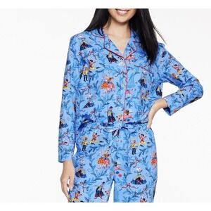 Printfresh Women's Poplin Pajama Top Nutcracker Dreams NWT Large